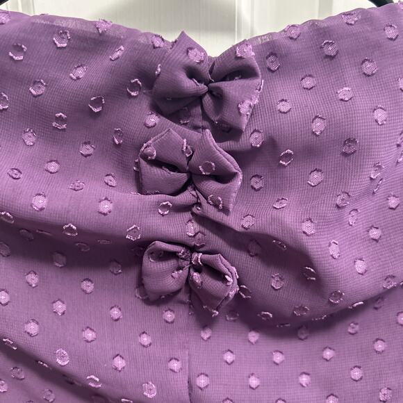 Bebop Women's Medium Short Sleeveless Purple Dress - Picture 2 of 4